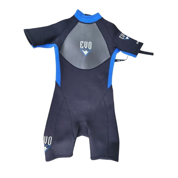 EVO 2mm shorty Wetsuit Black Blue XL see measurements - Picture 1 of 5